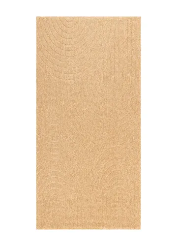 Maskinvevd teppe KM Home Capri Zen 80x150 cm Jute - Jute - Tekstiler - Tepper & Matter - Utendørstepper