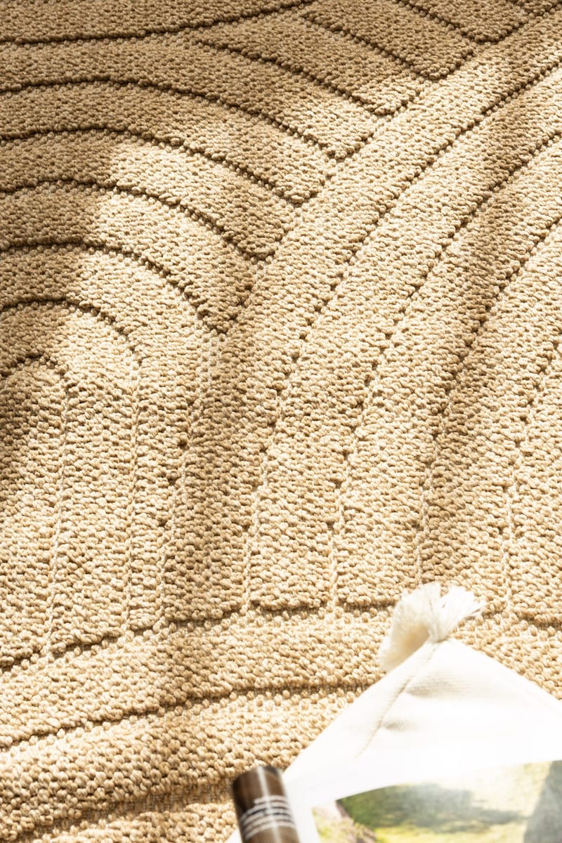 Maskinvevd teppe KM Home Capri Zen 80x250 cm Jute - jute - Tekstiler - Tepper & Matter - Utendørstepper