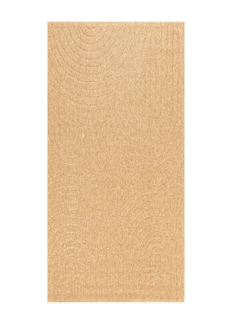 Maskinvevd teppe KM Home Capri Zen 80x250 cm Jute, jute