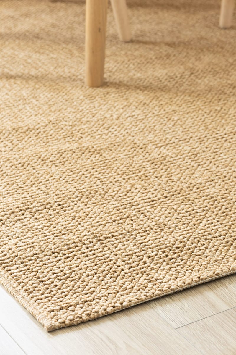 Maskinvevd teppe KM Home Capri Plain 80x250 cm Jute - jute - Tekstiler - Tepper & Matter - Utendørstepper