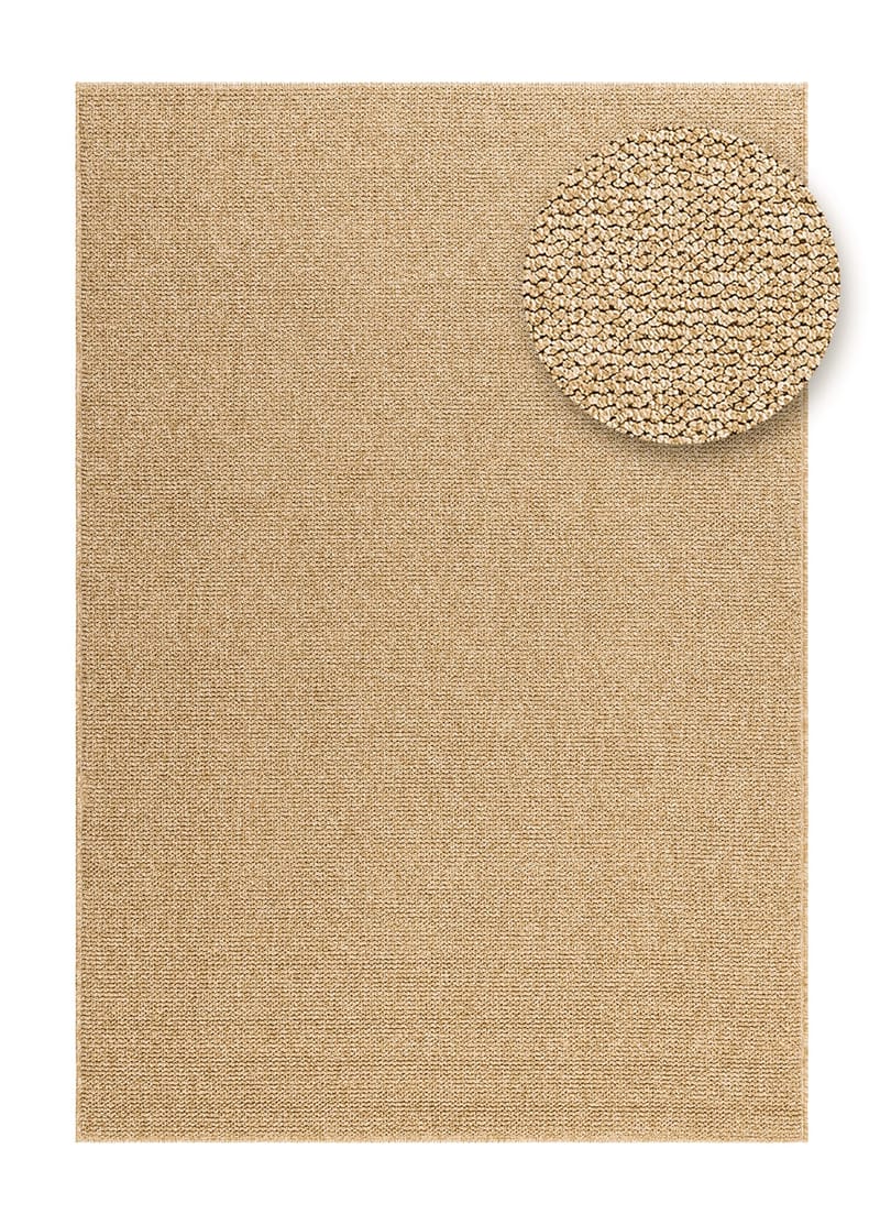 Maskinvevd teppe KM Home Capri Plain 160x230 cm Jute - jute - Tekstiler - Tepper & Matter - Utendørstepper