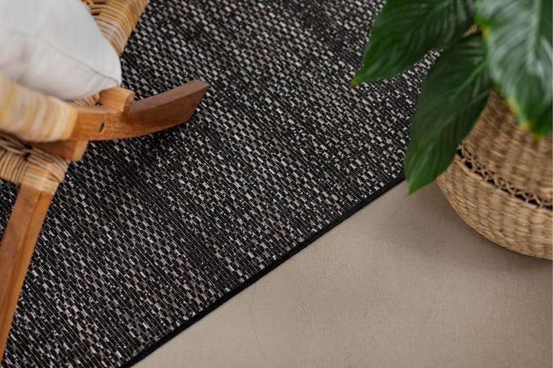 Palma Plain Utendørsmatte 160x230 cm - Svart - Tekstiler - Tepper & Matter - Utendørstepper