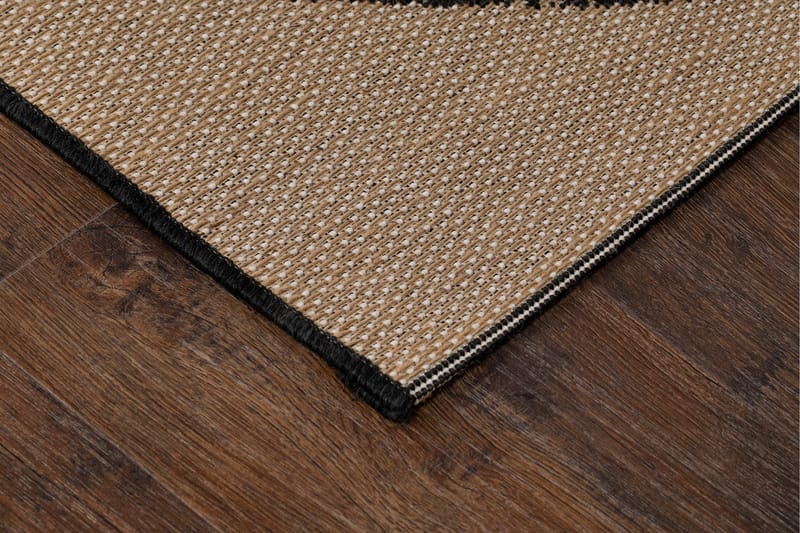 Panama Leaf Utendørsmatte 160x230 cm - Svart - Tekstiler - Tepper & Matter - Utendørstepper