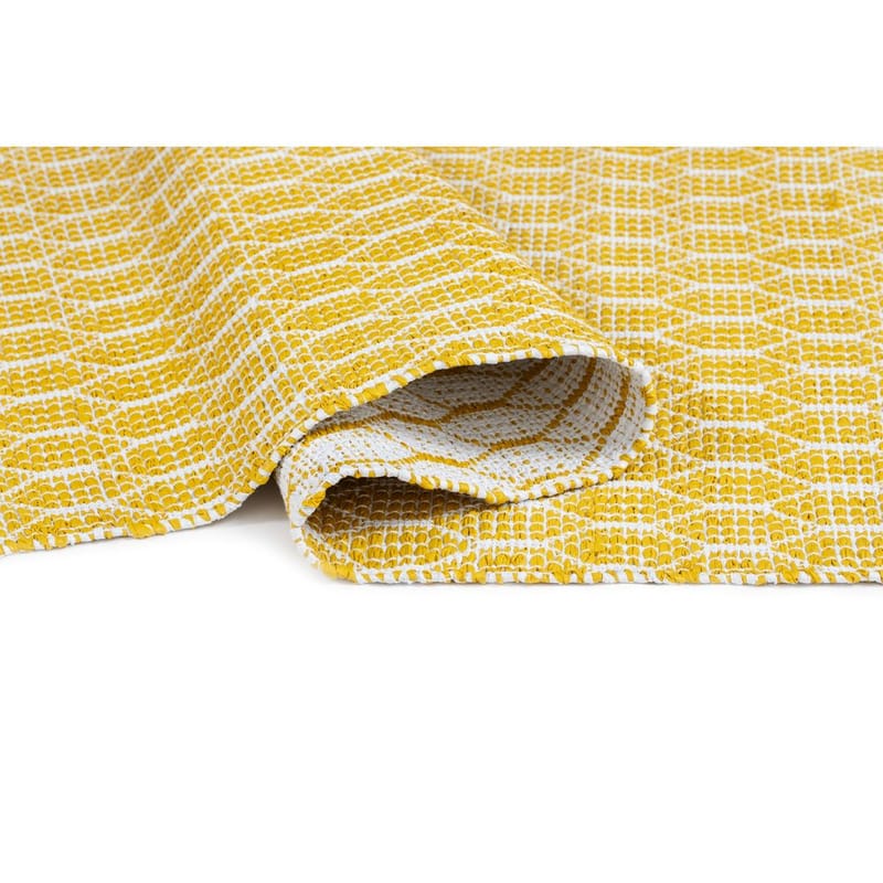Plastteppe Hilma Link - 150x220 cm, Gul - Tekstiler - Tepper & Matter - Utendørstepper - Plasttepper