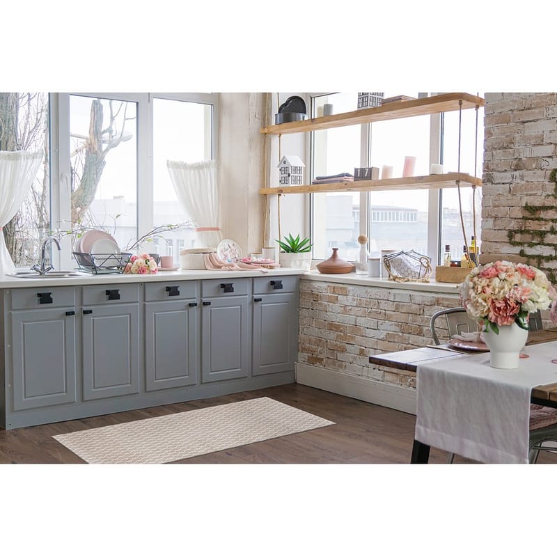 Plastteppe Hilma Link - 150x220 cm, Lin - Tekstiler - Tepper & Matter - Utendørstepper - Plasttepper