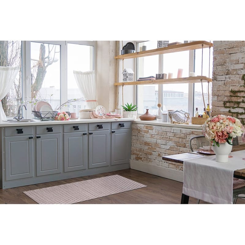 Plastteppe Hilma Link - 70x150 cm, Rosa - Tekstiler - Tepper & Matter - Utendørstepper - Plasttepper