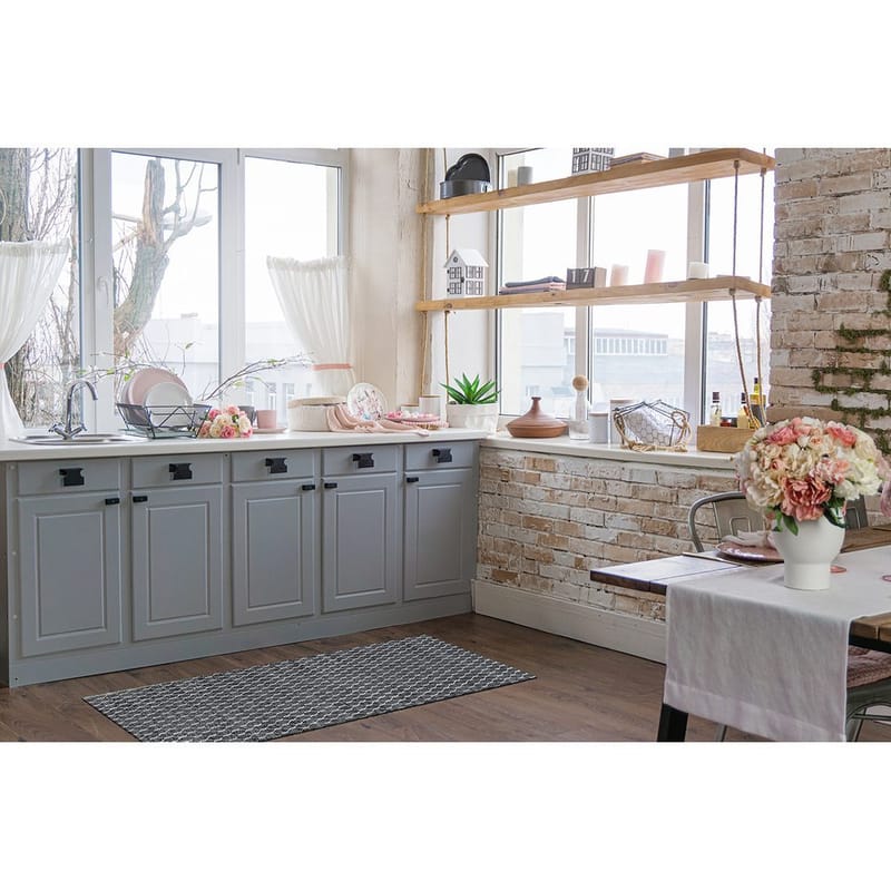 Plastteppe Hilma Link - 70x200 cm, Svart - Tekstiler - Tepper & Matter - Utendørstepper - Plasttepper