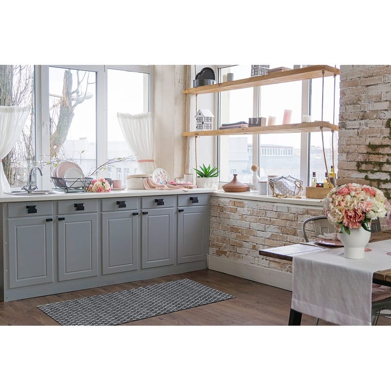 Plastteppe Hilma Link - 70x200 cm, Svart - Tekstiler - Tepper & Matter - Utendørstepper - Plasttepper