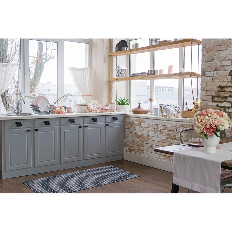 Plastteppe Hilma Link - 70x250 cm, Blå - Tekstiler - Tepper & Matter - Utendørstepper - Plasttepper