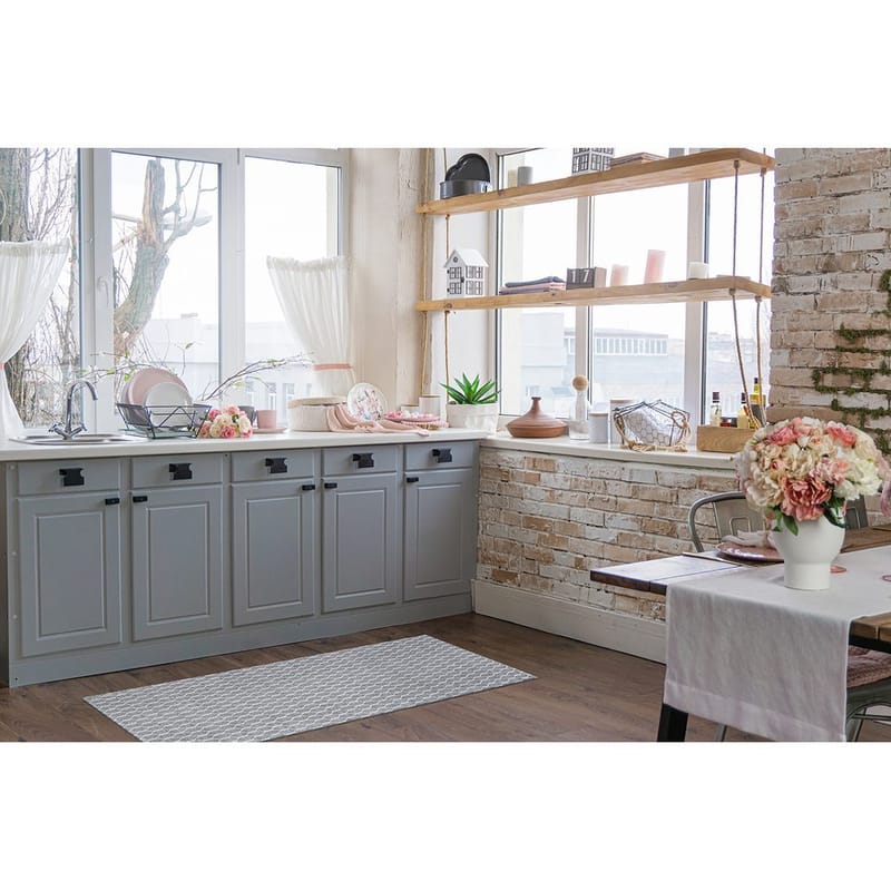 Plastteppe Hilma Link - 70x250 cm, Grå - Tekstiler - Tepper & Matter - Utendørstepper - Plasttepper