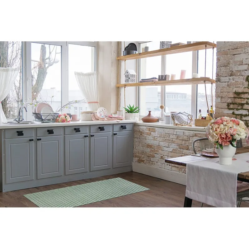 Plastteppe Hilma Link - 70x250 cm, Grønn - Tekstiler - Tepper & Matter - Utendørstepper - Plasttepper