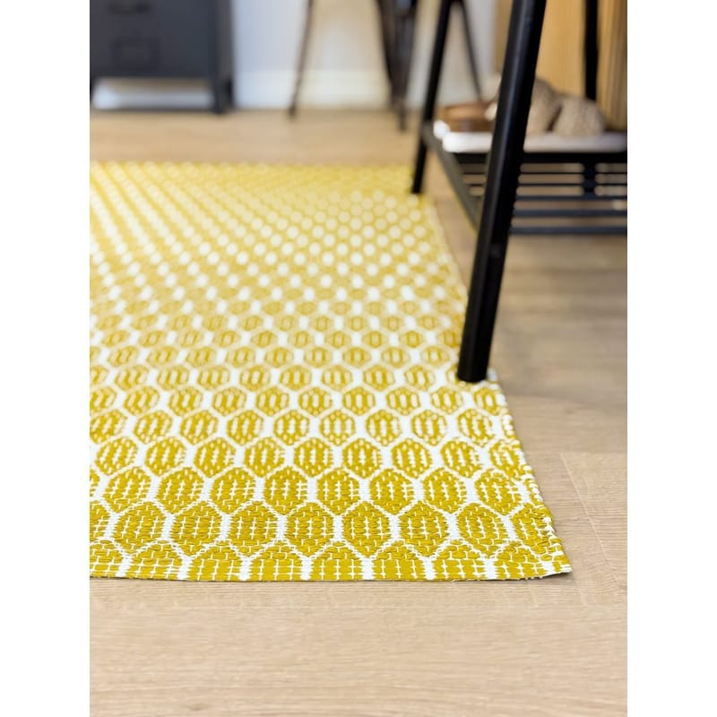 Plastteppe Hilma Link - 70x250 cm, Gul - Tekstiler - Tepper & Matter - Utendørstepper - Plasttepper