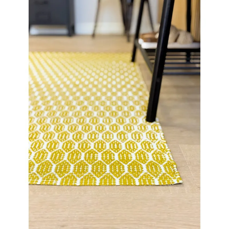 Plastteppe Hilma Link - 70x300 cm, Gul - Tekstiler - Tepper & Matter - Utendørstepper - Plasttepper