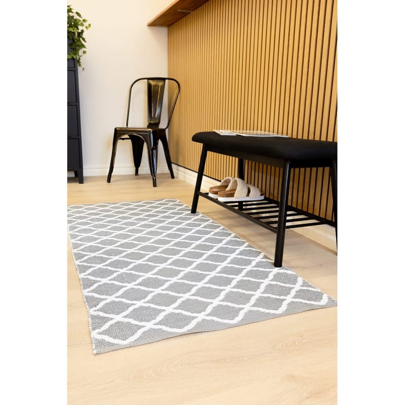 Plastteppe Hilma Wave - 150x220 cm, Grå - Tekstiler - Tepper & Matter - Utendørstepper - Plasttepper