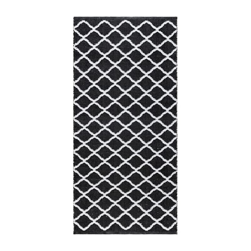 Plastteppe Hilma Wave - 150x220 cm, Svart - Tekstiler - Tepper & Matter - Utendørstepper - Plasttepper