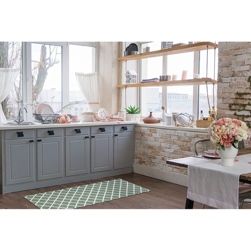 Plastteppe Hilma Wave - 70x150 cm, Grønn - Tekstiler - Tepper & Matter - Utendørstepper - Plasttepper