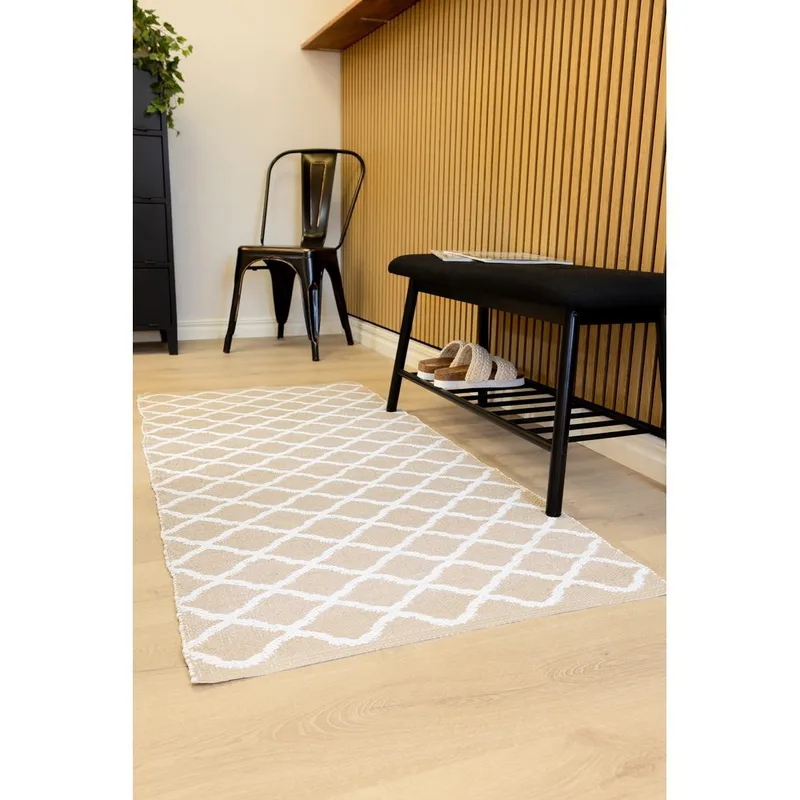 Plastteppe Hilma Wave - 70x150 cm, Lin - Tekstiler - Tepper & Matter - Utendørstepper - Plasttepper