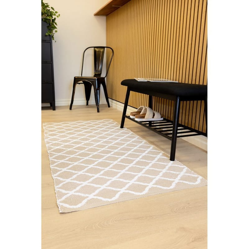 Plastteppe Hilma Wave - 70x150 cm, Lin - Tekstiler - Tepper & Matter - Utendørstepper - Plasttepper