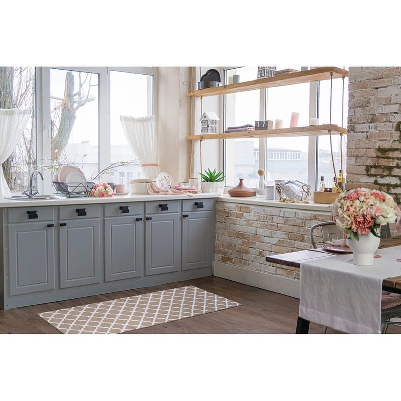 Plastteppe Hilma Wave - 70x150 cm, Lin - Tekstiler - Tepper & Matter - Utendørstepper - Plasttepper