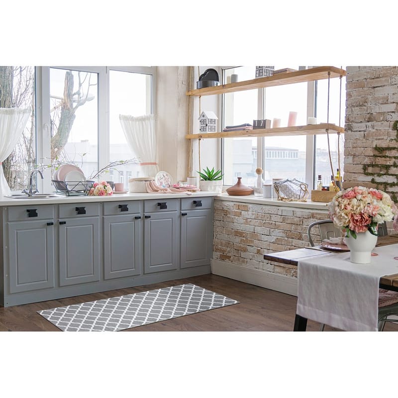 Plastteppe Hilma Wave - 70x200 cm, Grå - Tekstiler - Tepper & Matter - Utendørstepper - Plasttepper