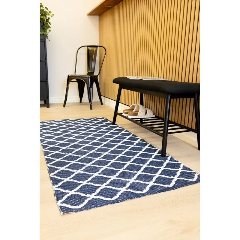 Plastteppe Hilma Wave - 70x250 cm, Blå - Tekstiler - Tepper & Matter - Utendørstepper - Plasttepper