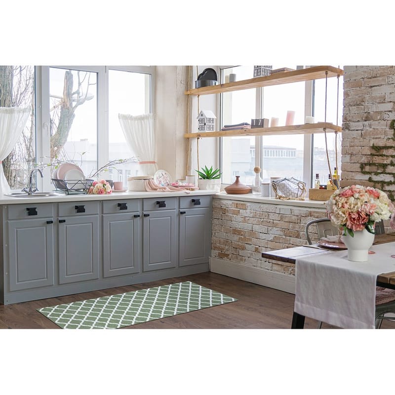 Plastteppe Hilma Wave - 70x250 cm, Grønn - Tekstiler - Tepper & Matter - Utendørstepper - Plasttepper