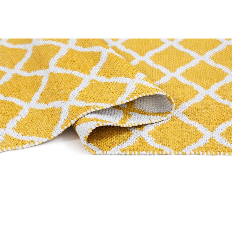 Plastteppe Hilma Wave - 70x250 cm, Gul - Tekstiler - Tepper & Matter - Utendørstepper - Plasttepper