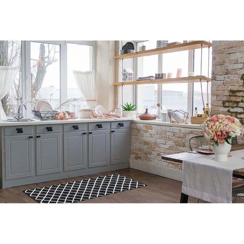 Plastteppe Hilma Wave - 70x250 cm, Svart - Tekstiler - Tepper & Matter - Utendørstepper - Plasttepper