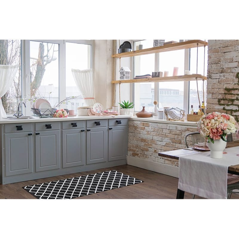 Plastteppe Hilma Wave - 70x300 cm, Svart - Tekstiler - Tepper & Matter - Utendørstepper - Plasttepper