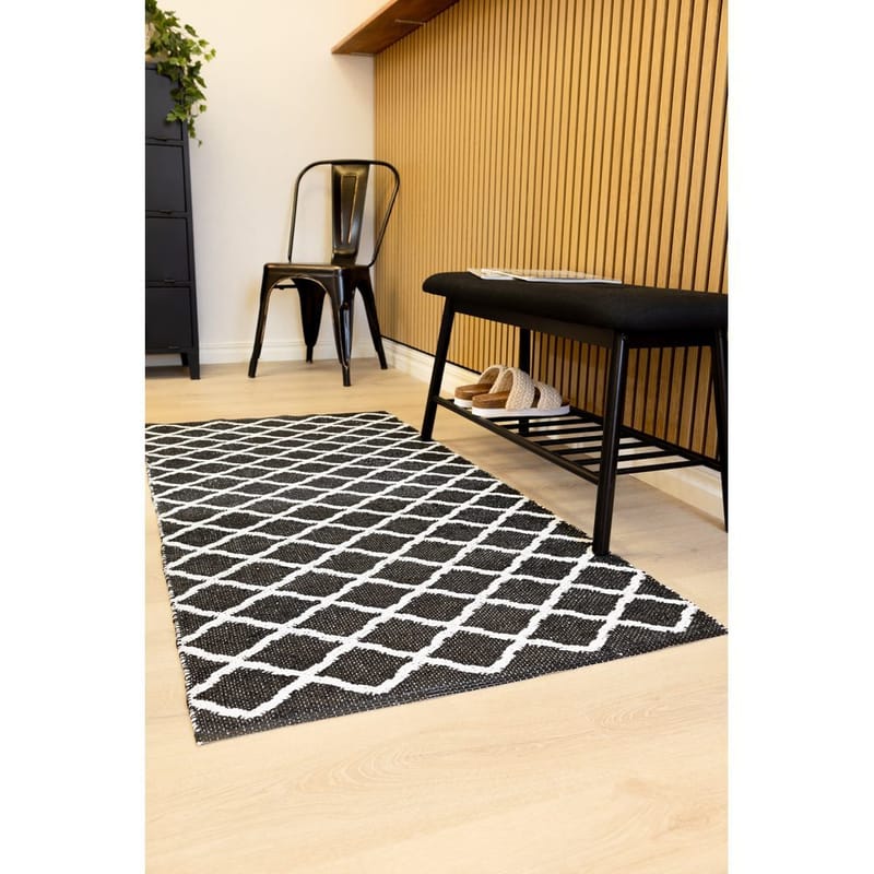 Plastteppe Hilma Wave - 70x300 cm, Svart - Tekstiler - Tepper & Matter - Utendørstepper - Plasttepper