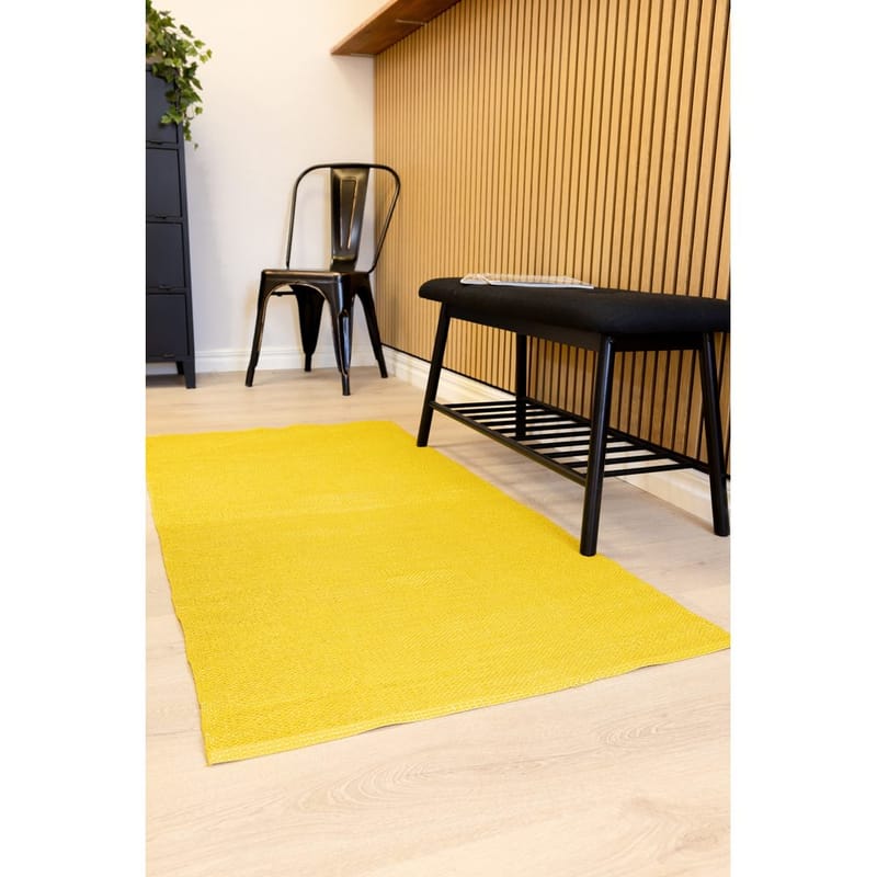 Plastteppe Hilma Plain - 70x250 cm, Gul - Tekstiler - Tepper & Matter - Utendørstepper - Plasttepper