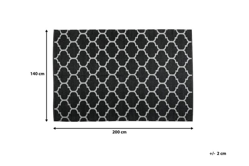 Aladana Matte 140 | 200 cm - Svart - Tekstiler - Tepper & Matter - Utendørstepper - Plasttepper