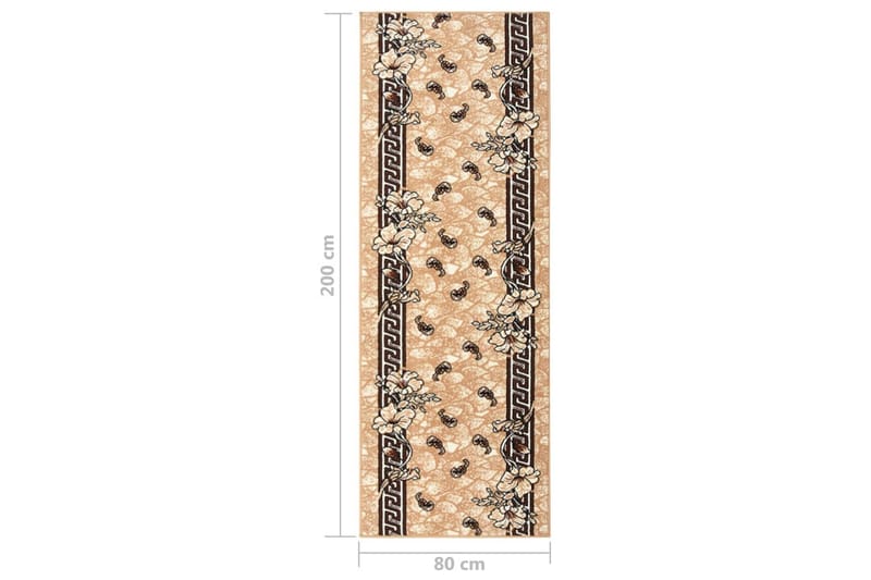 Gulvteppe BCF beige 80x200 cm - Beige - Kjøkkenmatte - Plasttepper - Hall matte