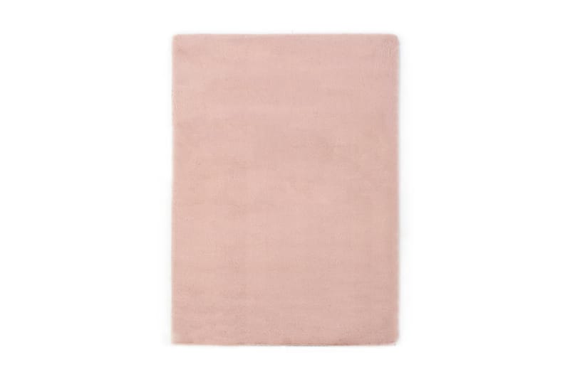 Teppe 160x230 cm kunstig kaninskinn gammelrosa - Rosa - Plasttepper - Hall matte - Kjøkkenmatte