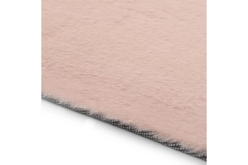 Teppe 160x230 cm kunstig kaninskinn gammelrosa - Rosa - Kjøkkenmatte - Plasttepper - Hall matte