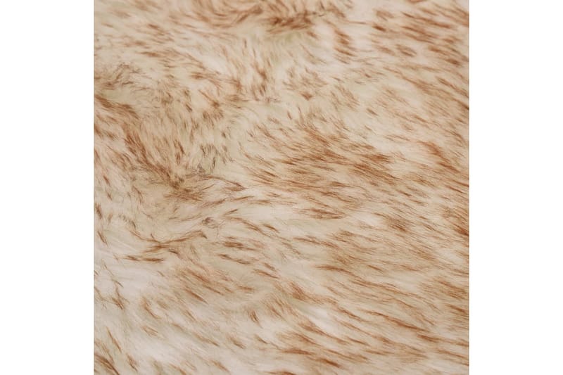 Teppe 60x90 cm kunstig saueskinn brun melange - Brun - Kjøkkenmatte - Plasttepper - Hall matte