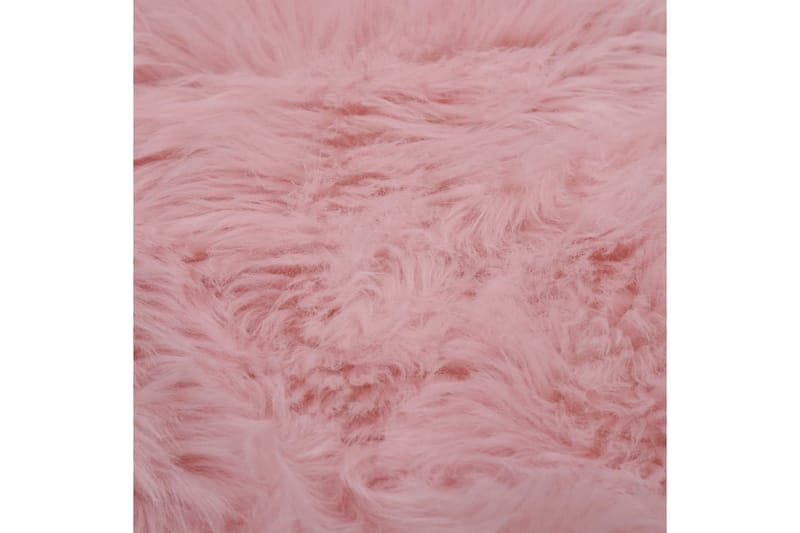 Teppe 60x90 cm kunstig saueskinn rosa - Rosa - Kjøkkenmatte - Plasttepper - Hall matte