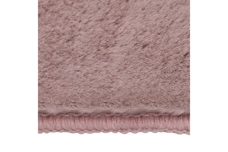 Teppe kunstig kaninskinn 180x270 cm gammelrosa - Rosa - Tekstiler - Tepper & Matter - Utendørstepper - Plasttepper