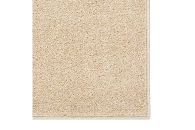 Teppe med kort luv 120x170 cm beige - Beige - Kjøkkenmatte - Plasttepper - Hall matte