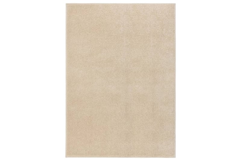 Teppe med kort luv 120x170 cm beige - Beige - Kjøkkenmatte - Plasttepper - Hall matte