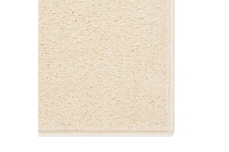 Teppe med kort luv 120x170 cm kremhvit - Krem - Kjøkkenmatte - Plasttepper - Hall matte