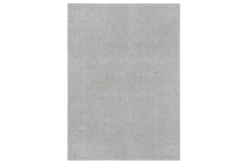 Teppe med kort luv 120x170 cm lysegrå - Grå - Kjøkkenmatte - Plasttepper - Hall matte