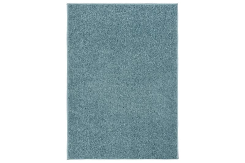 Teppe med kort luv 140x200 cm blå - Blå - Kjøkkenmatte - Plasttepper - Hall matte