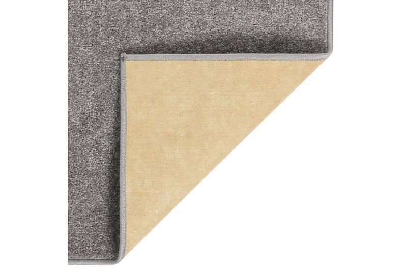 Teppe med kort luv 140x200 cm grå - Grå - Kjøkkenmatte - Plasttepper - Hall matte