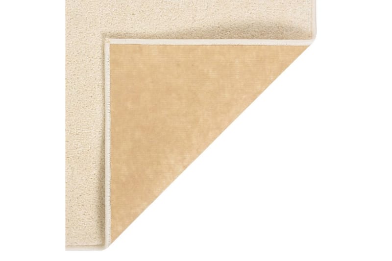 Teppe med kort luv 140x200 cm kremhvit - Krem - Kjøkkenmatte - Plasttepper - Hall matte