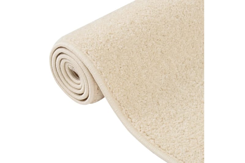 Teppe med kort luv 140x200 cm kremhvit - Krem - Kjøkkenmatte - Plasttepper - Hall matte