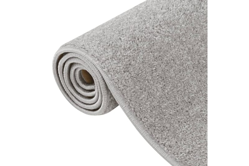 Teppe med kort luv 140x200 cm lysegrå - Grå - Kjøkkenmatte - Plasttepper - Hall matte