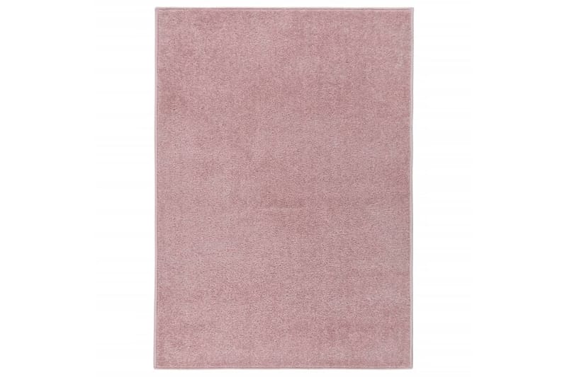Teppe med kort luv 140x200 cm rosa - Rosa - Kjøkkenmatte - Plasttepper - Hall matte