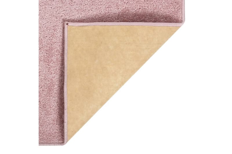 Teppe med kort luv 140x200 cm rosa - Rosa - Kjøkkenmatte - Plasttepper - Hall matte