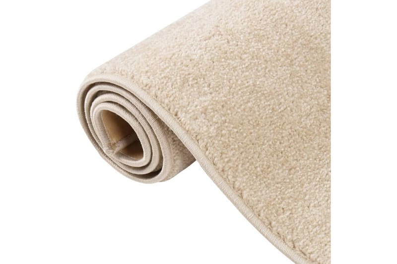 Teppe med kort luv 160x230 cm beige - Beige - Kjøkkenmatte - Plasttepper - Hall matte